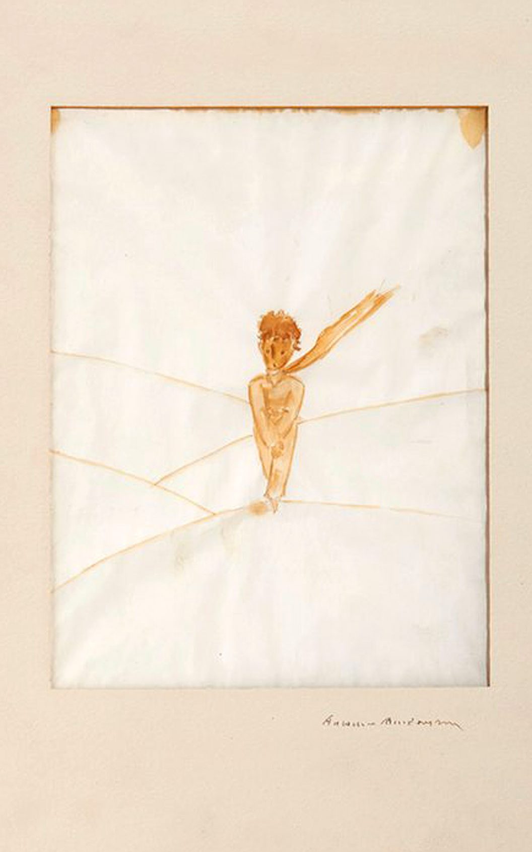 1056x1690 Original Watercolor From The Little Prince Up For Auction In Paris - The Little Prince Watercolor