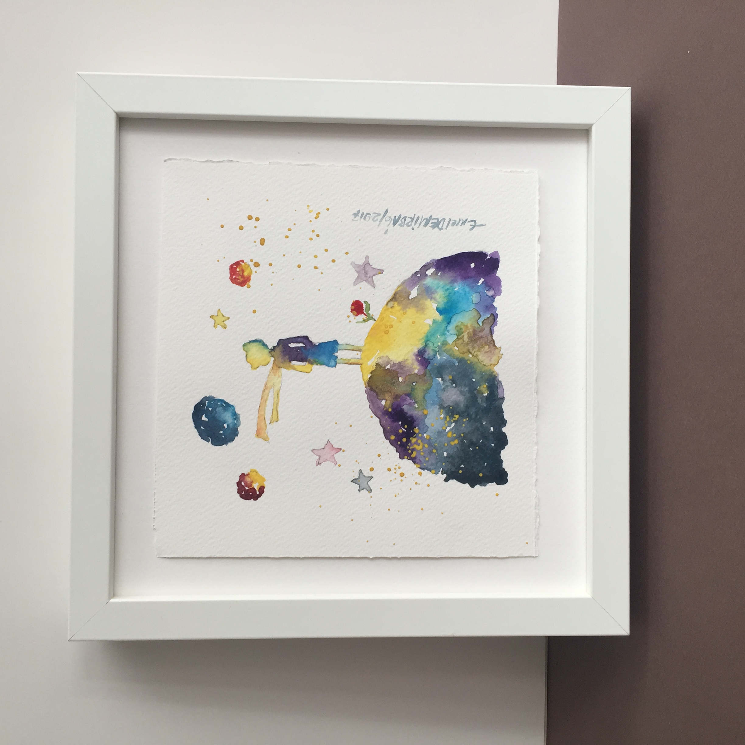2448x2448 Watercolor Art Emel Demirbag The Little Prince Art - The Little Prince Watercolor