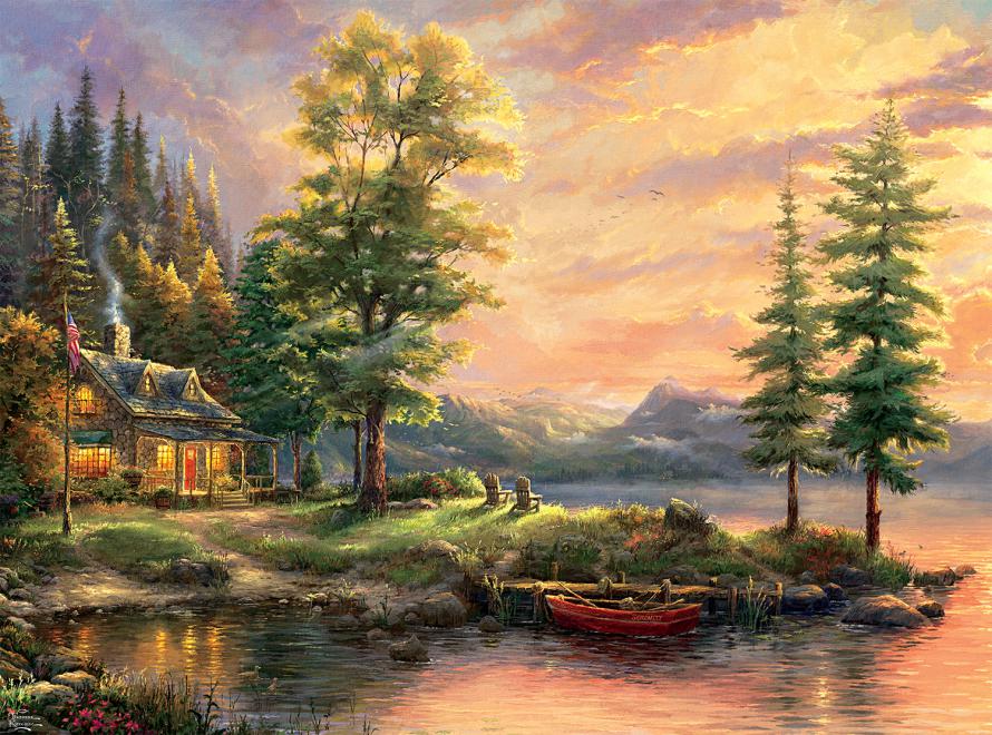 890x660 Thomas Kinkade - Thomas Kinkade Watercolor
