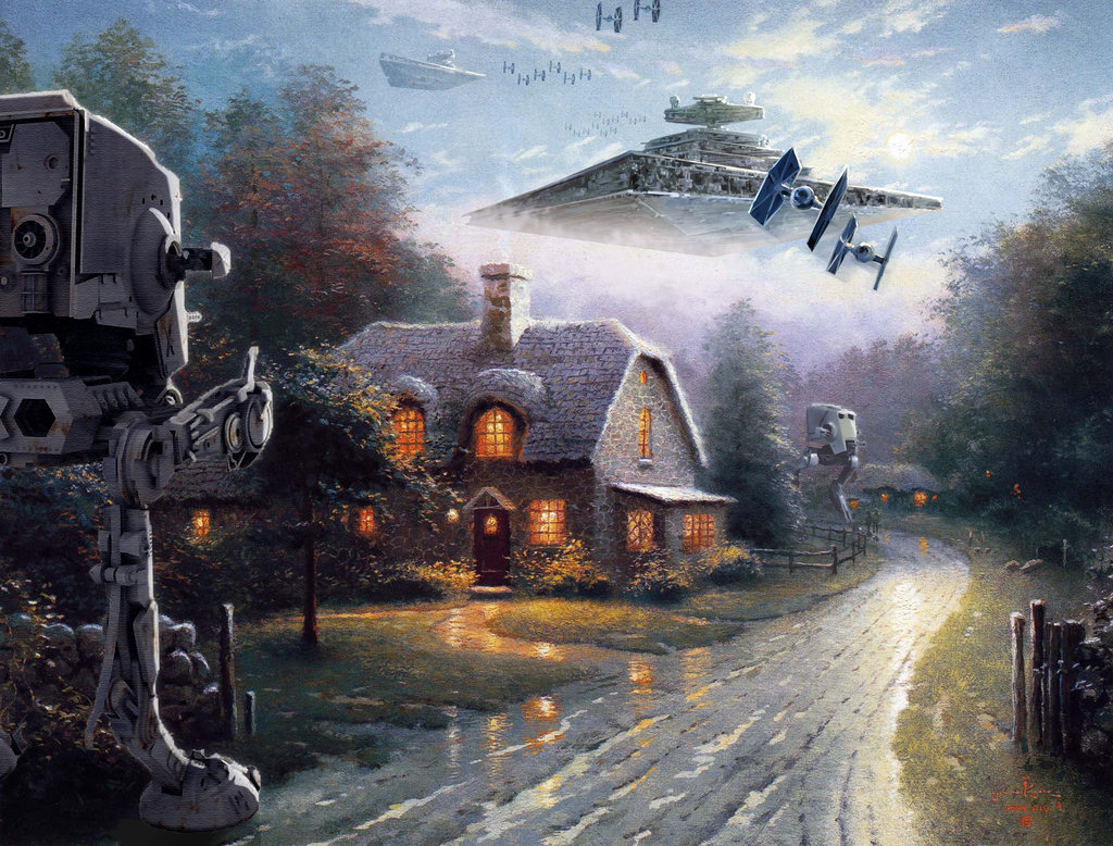 1024x778 War On Kinkade 09 By Alienartisan - Thomas Kinkade Watercolor