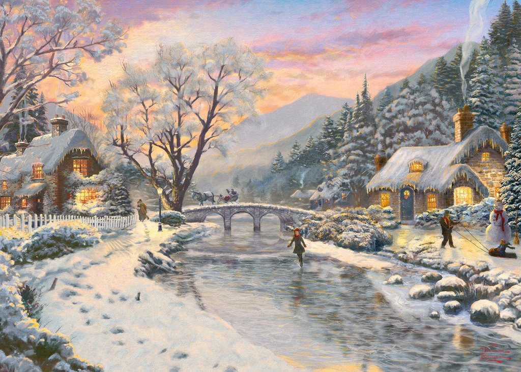 Thomas Kinkade Watercolor at PaintingValley.com | Explore collection of ...