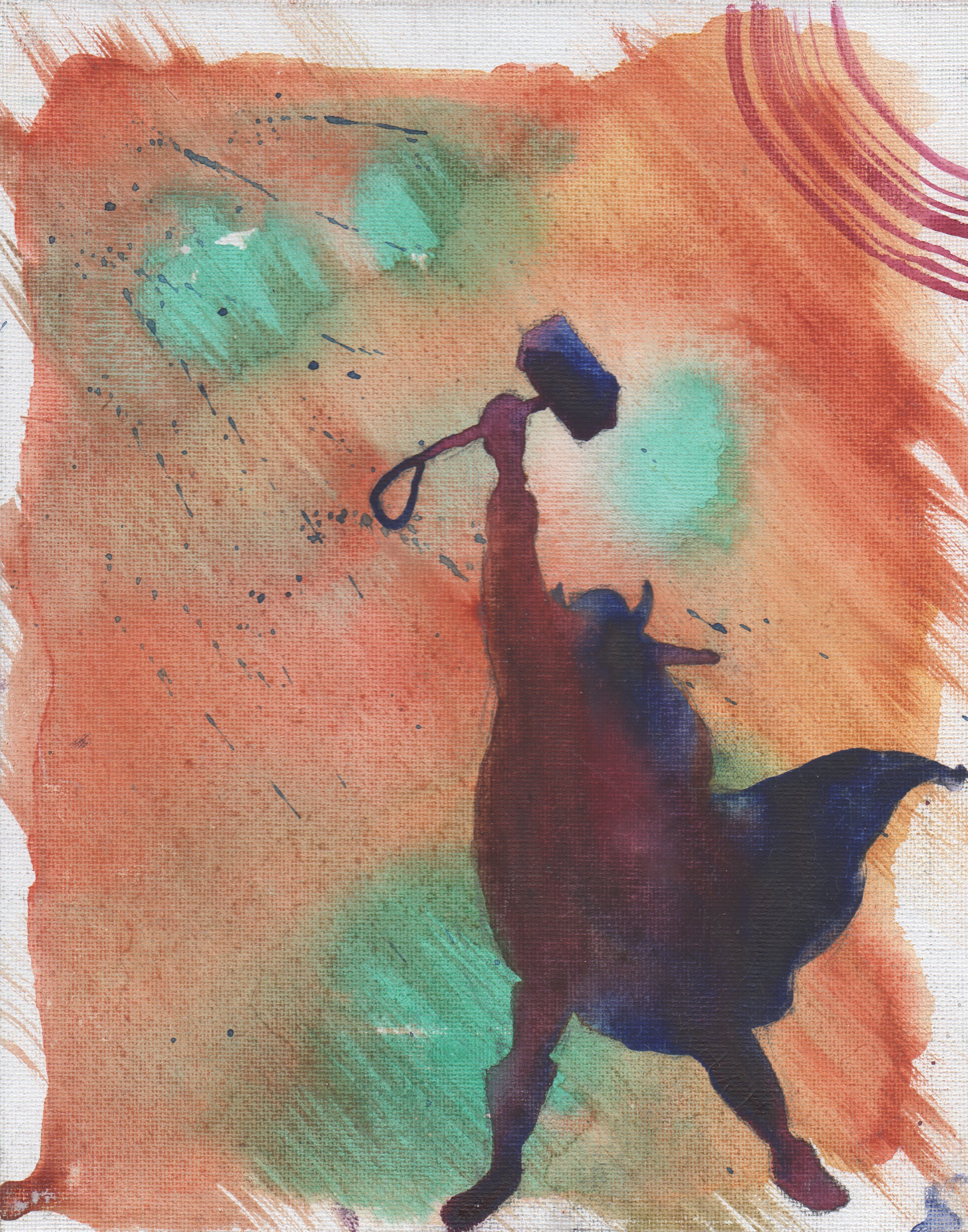 2316x2948 Thor 8x10 Watercolor Life On Its Sidesusan Lee Online Store - Thor Watercolor