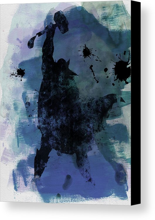 529x750 Thor Watercolor Canvas Print Canvas Art By Naxart Studio - Thor Watercolor