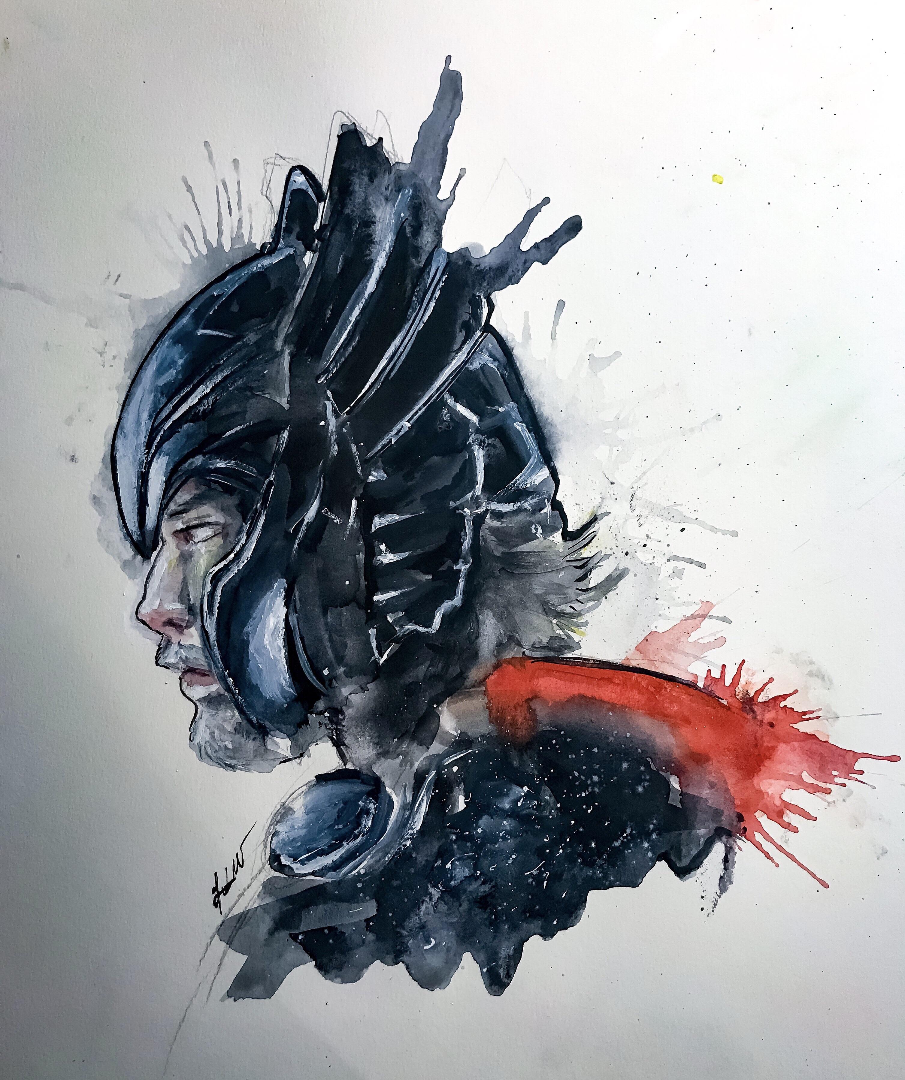 3014x3598 Watercolor (Commission Work For A Friend I Made - Thor Watercolor