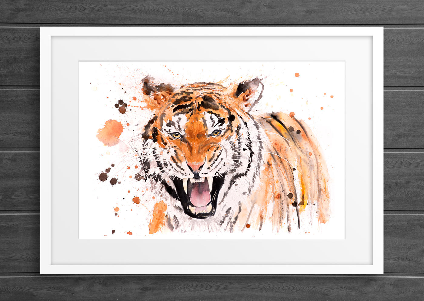 1399x993 Tiger Watercolor Painting Watercolour - Tiger Watercolor
