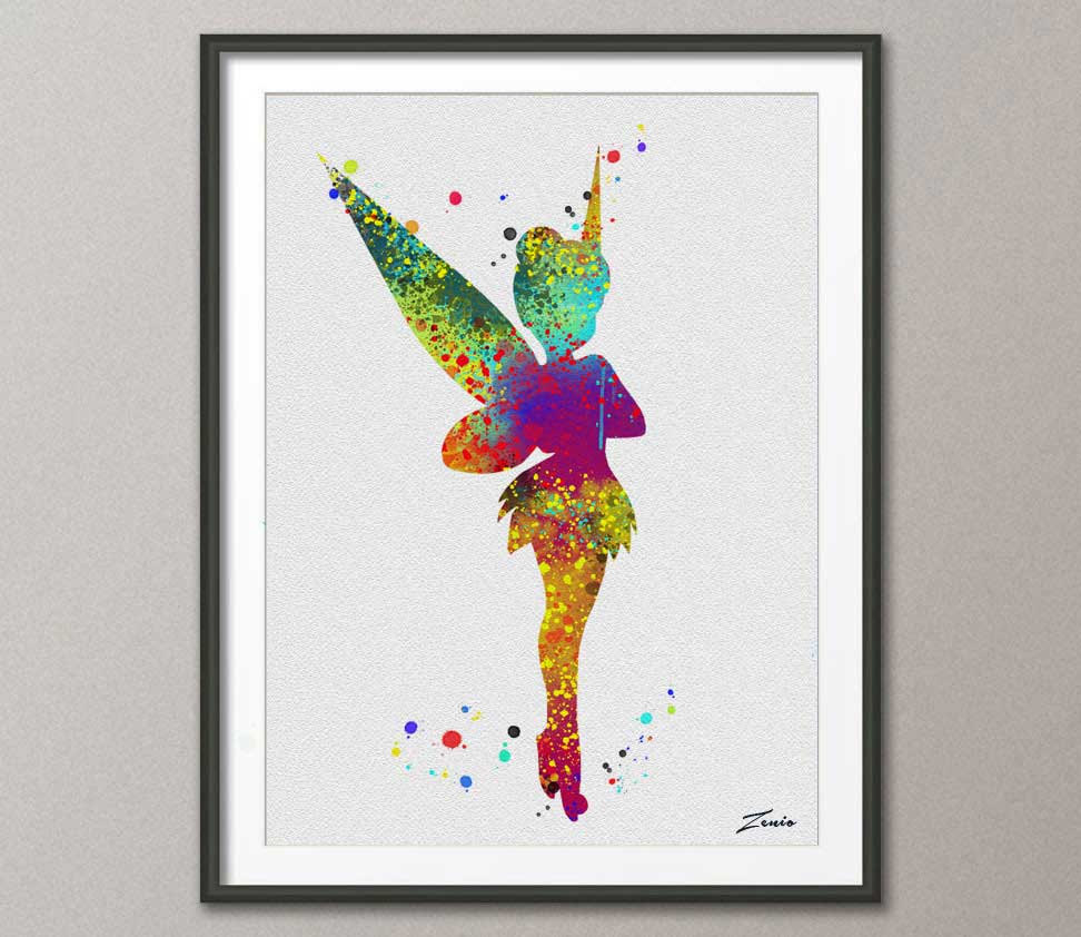 972x842 Tinkerbell Tinker Bell Tinkerbell Poster Tinkerbell Etsy - Tinkerbell Watercolor