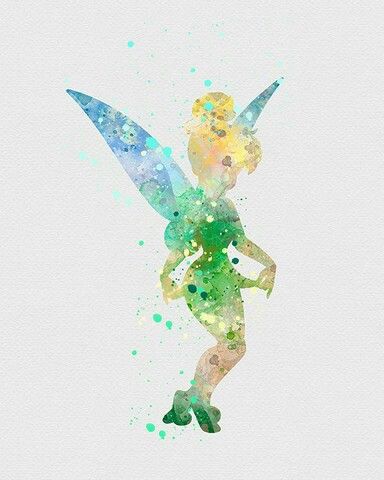 384x480 Watercolor - Tinkerbell Watercolor