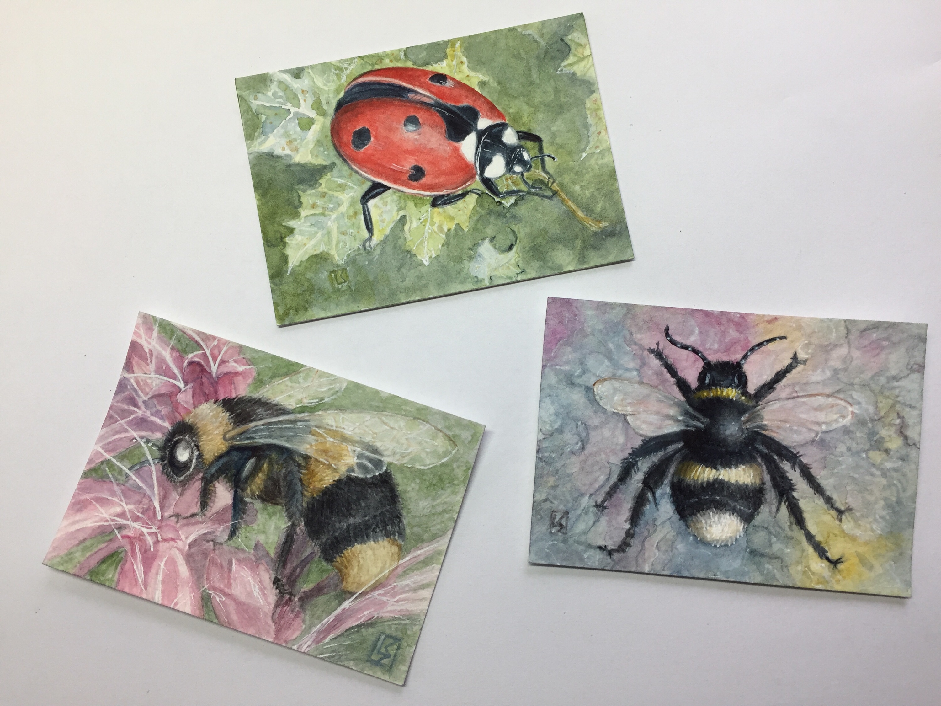 3000x2250 Three Small Paintings Croneswood - Tiny Watercolor