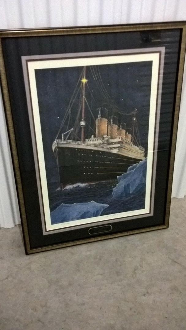 607x1080 Titanic Watercolor Print By Ben Richmond Numbered Signed - Titanic Watercolor