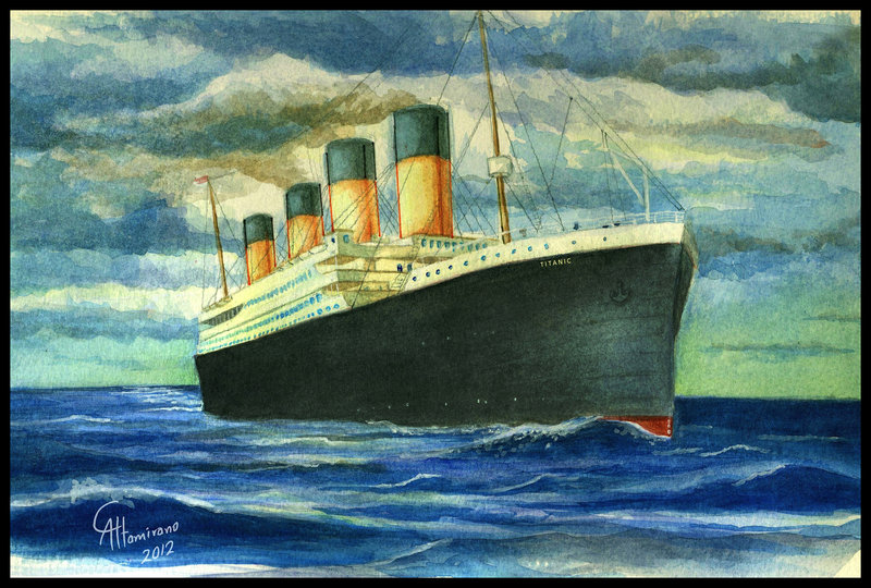 800x540 Titanic, The Ship Of The Unsinkable Memories By Camusaltamirano On - Titanic Watercolor