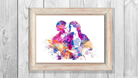 570x321 Titanic Poster 3 Watercolor Print Watercolor Poster Wall Etsy - Titanic Watercolor