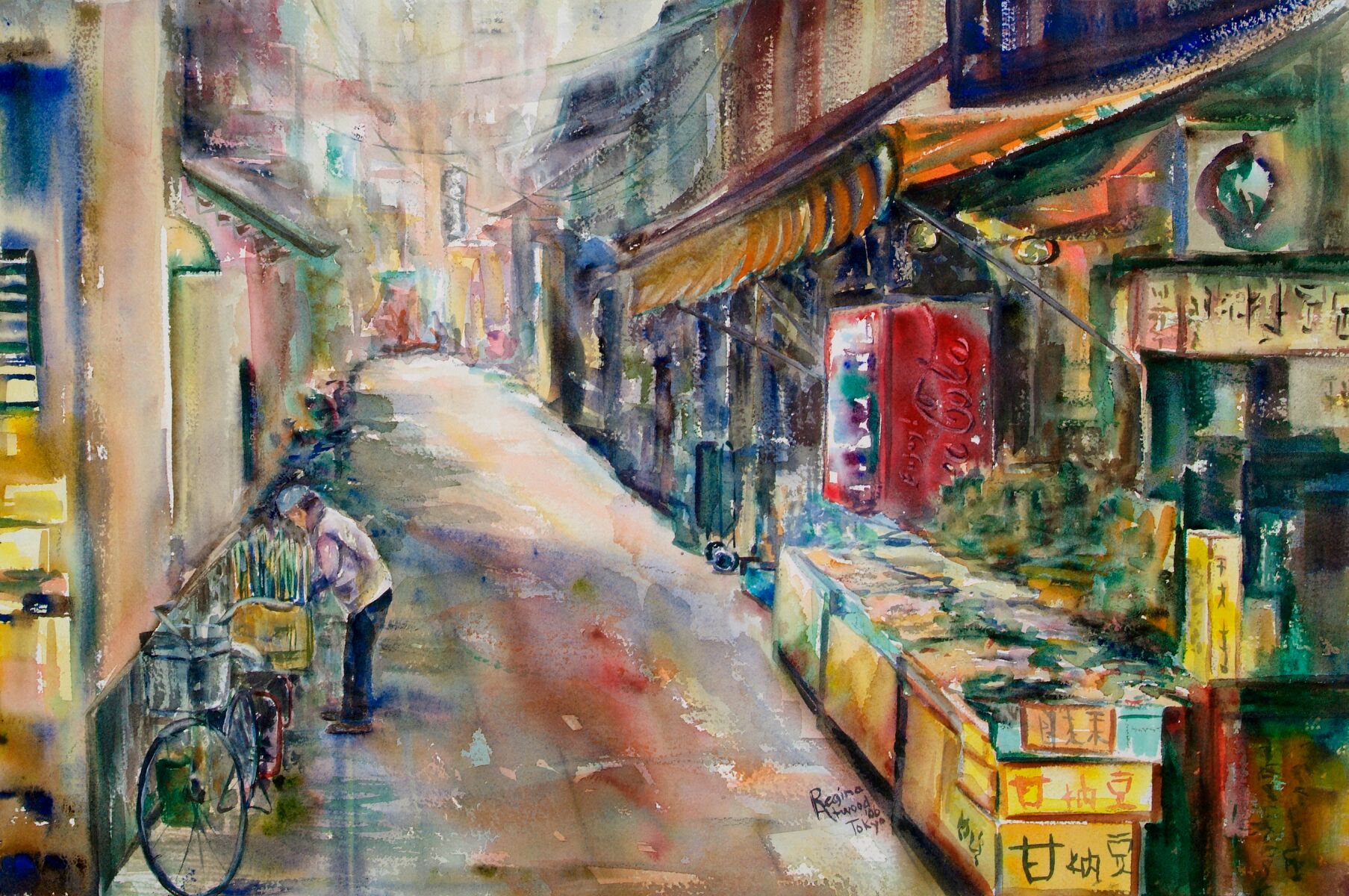 1807x1200 Tokyo Atwood Art - Tokyo Watercolor