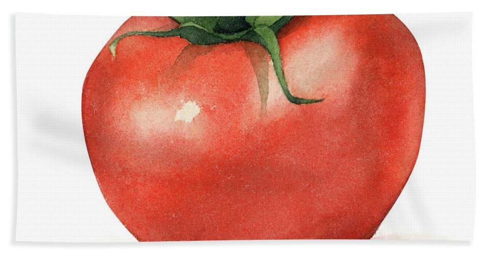 967x500 Tomato Watercolor Hand Towel For Sale By Taylan Soyturk - Tomato Watercolor