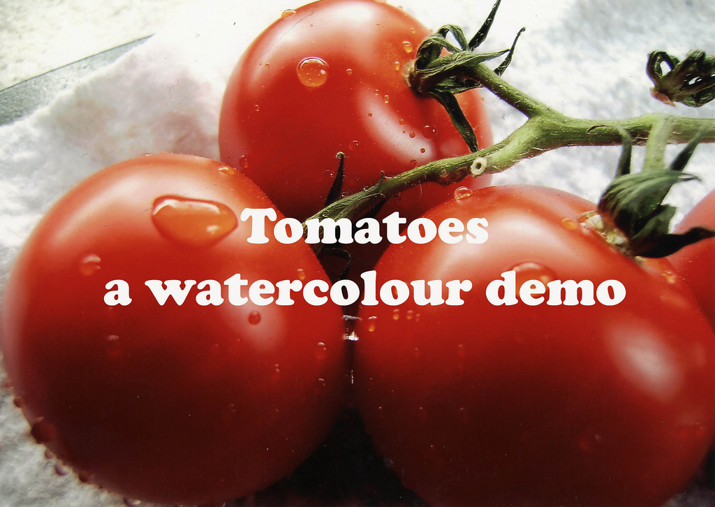 1024x726 Watercolour Still Life Tutorial - Tomato Watercolor