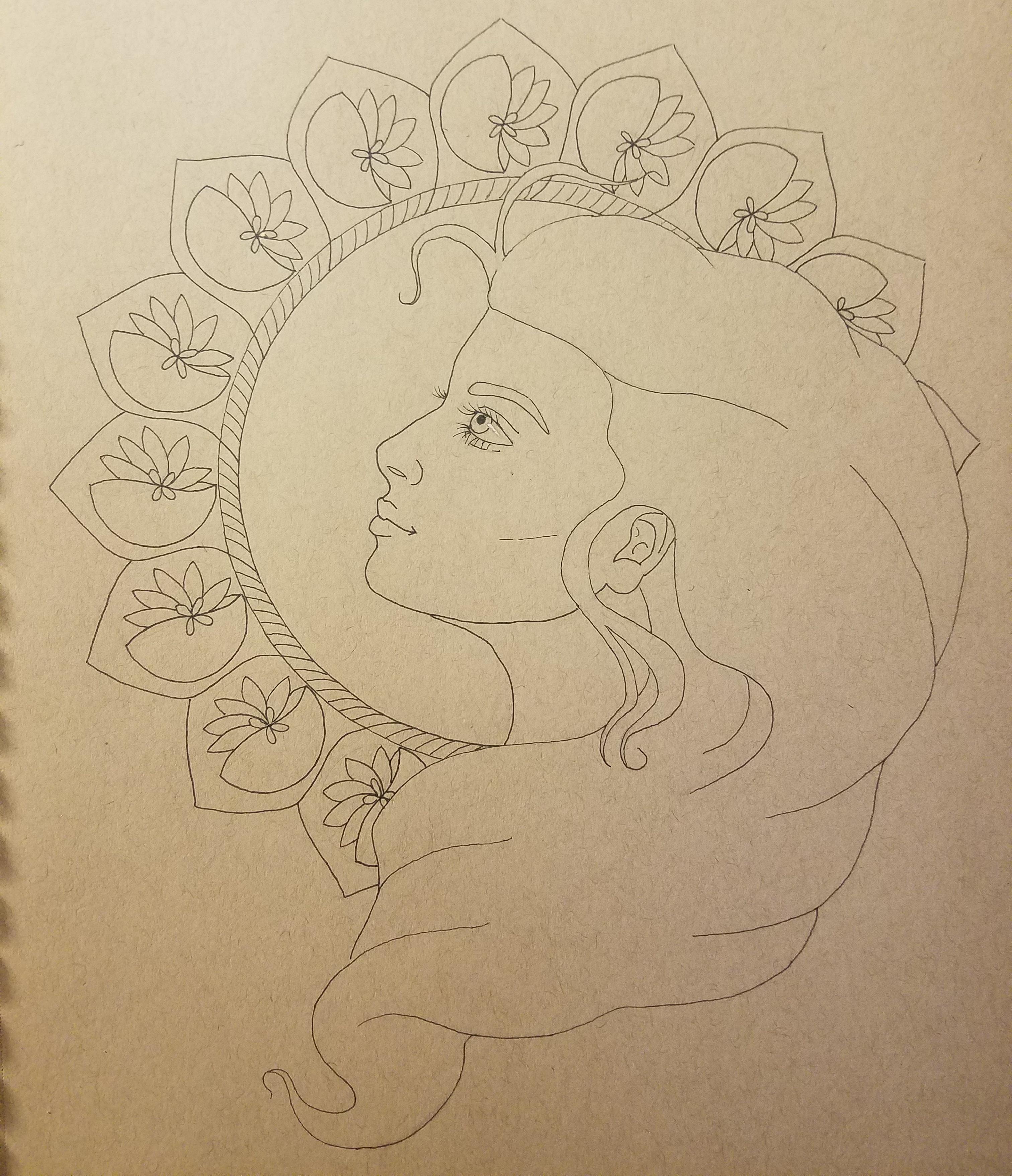 3024x3514 Pen On Toned Paper. I Draw These Up To Transfer To Watercolor - Toned Watercolor Paper