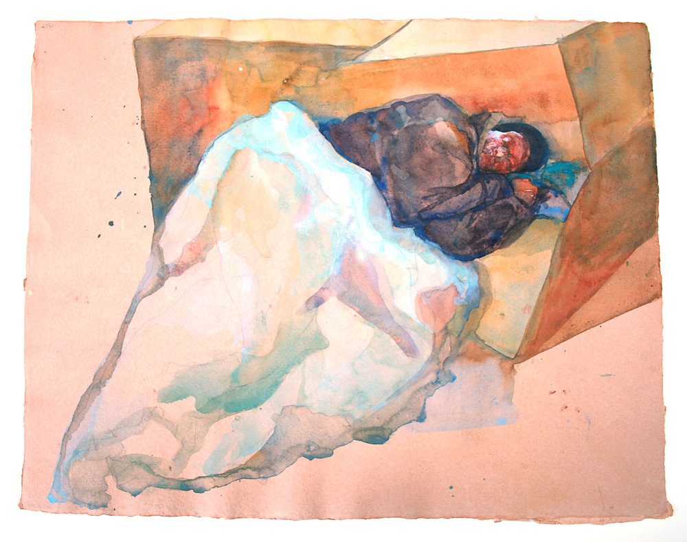 1000x790 Watercolor (Figures) Wendy Shalen - Toned Watercolor Paper