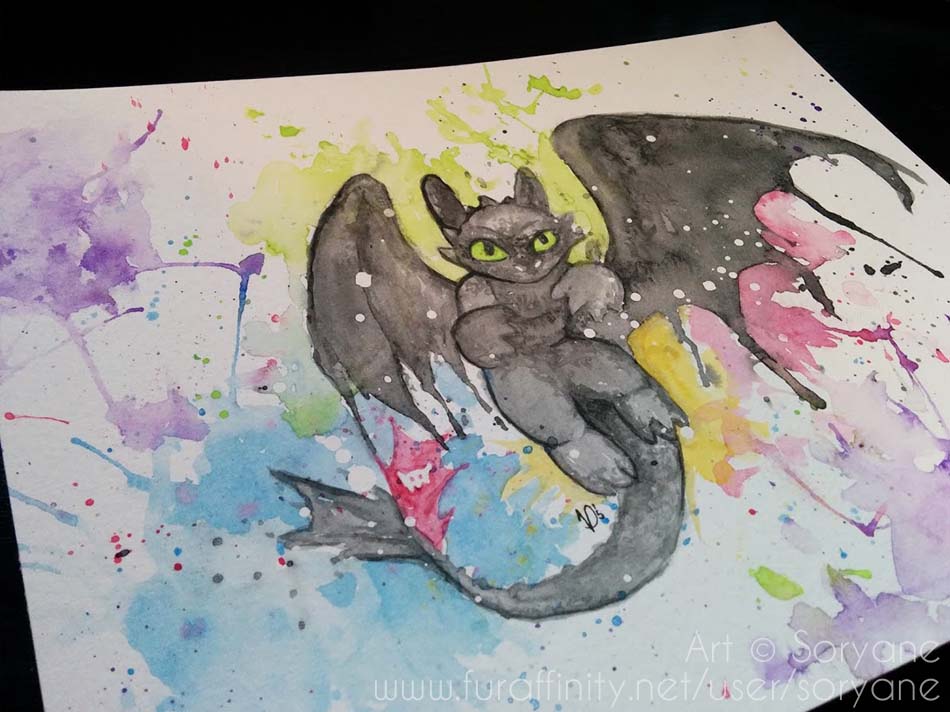 950x712 Toothless - Toothless Watercolor
