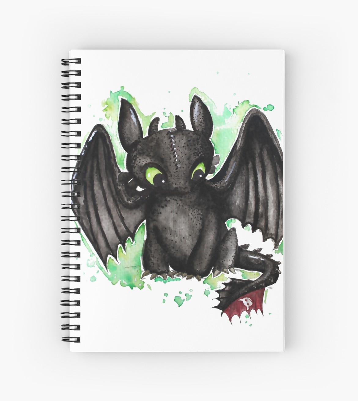 1171x1313 Toothless Watercolor Spiral Notebooks By Ferntasticart Redbubble - Toothless Watercolor