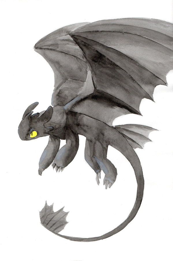 600x902 Toothless Watercolor By Dogmaniac - Toothless Watercolor