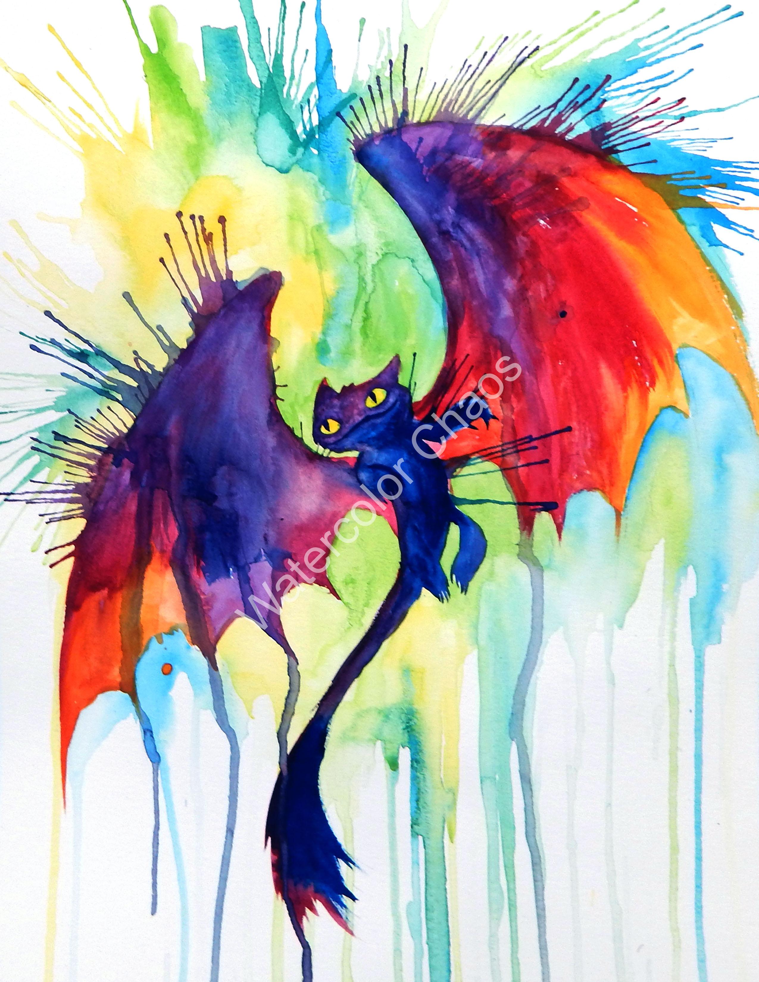 2550x3300 Toothless Watercolor Chaos - Toothless Watercolor