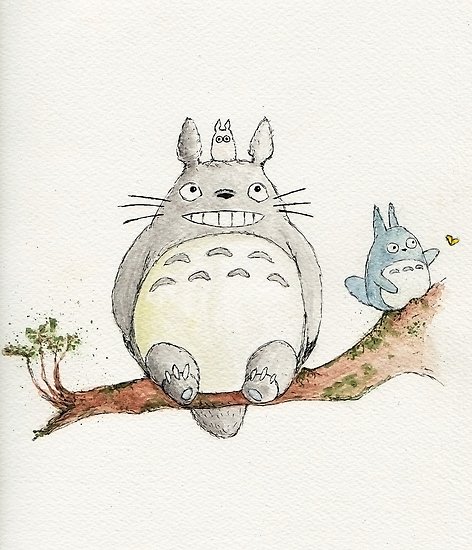 472x550 Totoro Watercolor - Totoro Watercolor