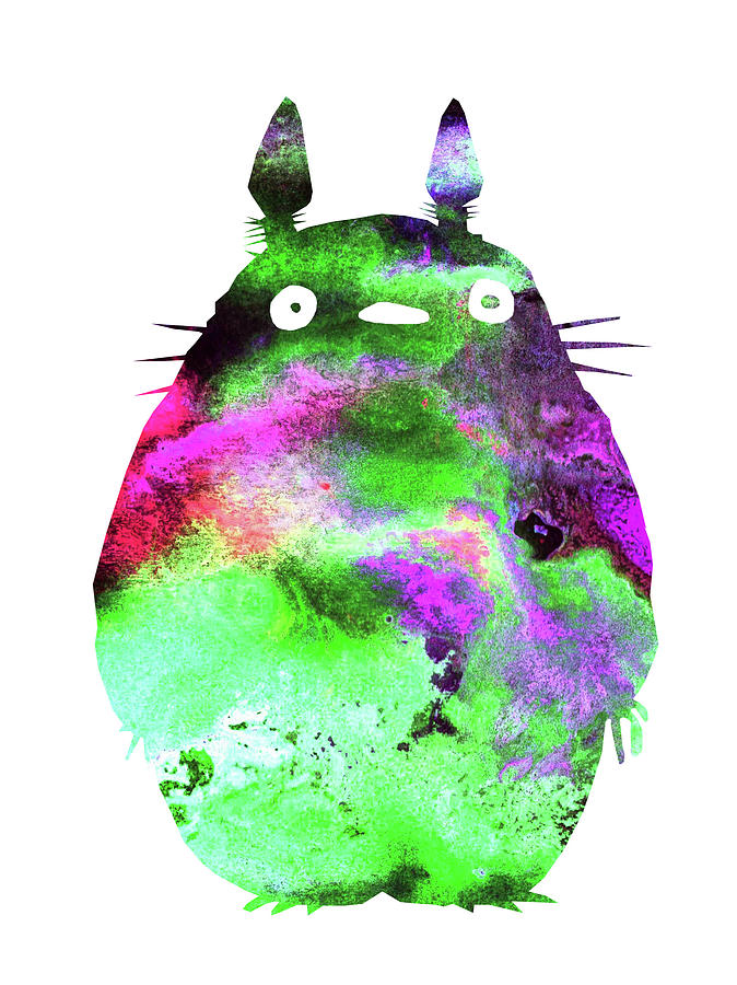 674x900 Totoro Watercolor Painting Painting By Del Art - Totoro Watercolor