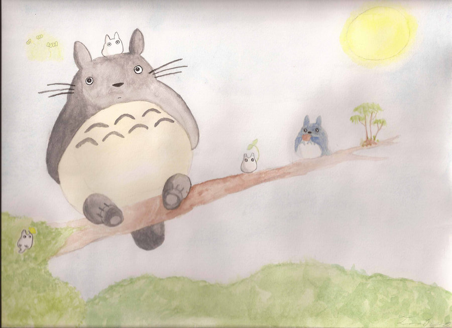 900x654 Totoro Watercolor By Xchromejokerx - Totoro Watercolor