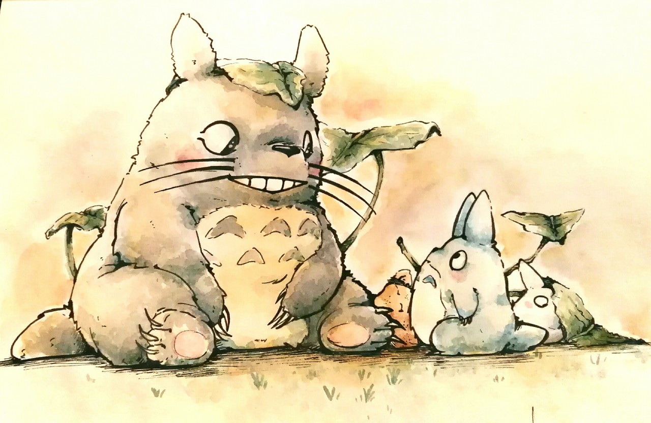 1280x832 Totoro Watercolor By Maknaruworks - Totoro Watercolor