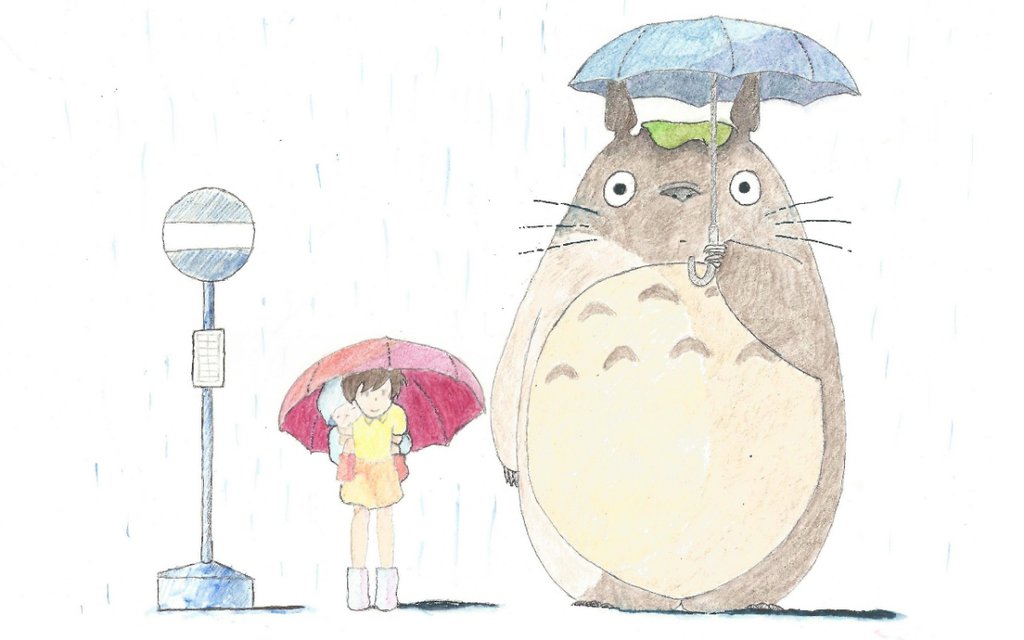 1024x640 Totoro In Watercolor By Seigner - Totoro Watercolor