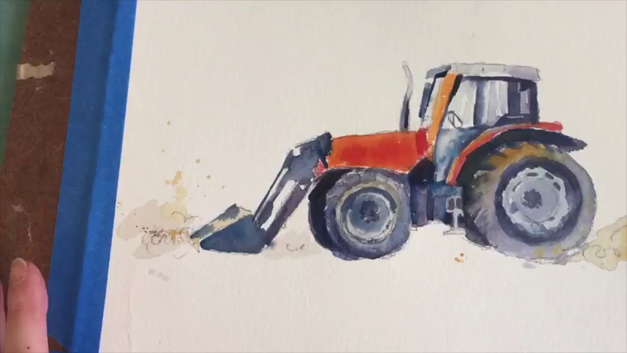 Tractor Watercolor At Explore Collection Of