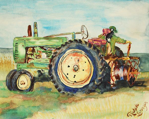 600x480 Pin By Savannah Granberry On Nolan Tractor - Tractor Watercolor