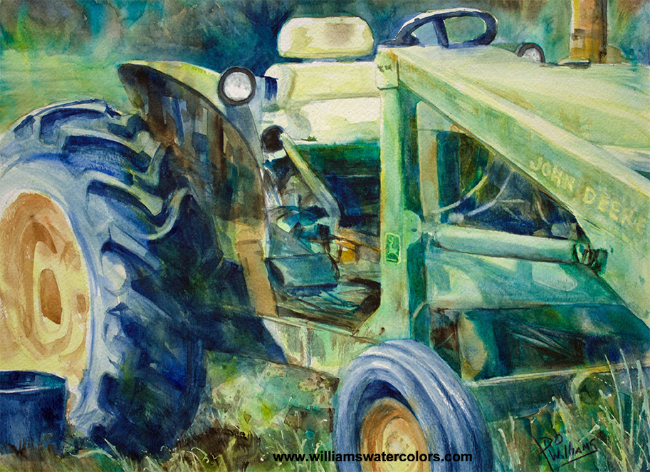 913x662 Tractor - Tractor Watercolor