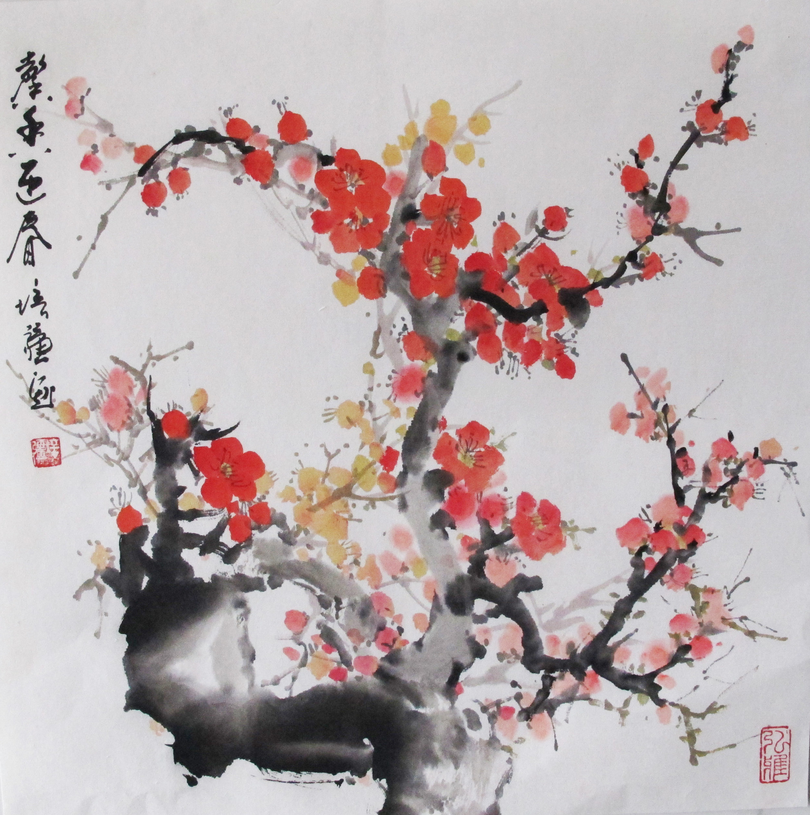 1592x1600 Flower Blossom Wisteria Traditional And 25 Similar Items - Traditional Chinese Watercolor