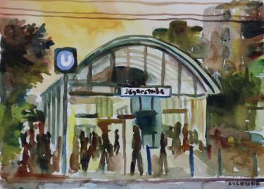375x269 Original Train Watercolor Paintings For Sale Saatchi Art - Train Watercolor Paintings