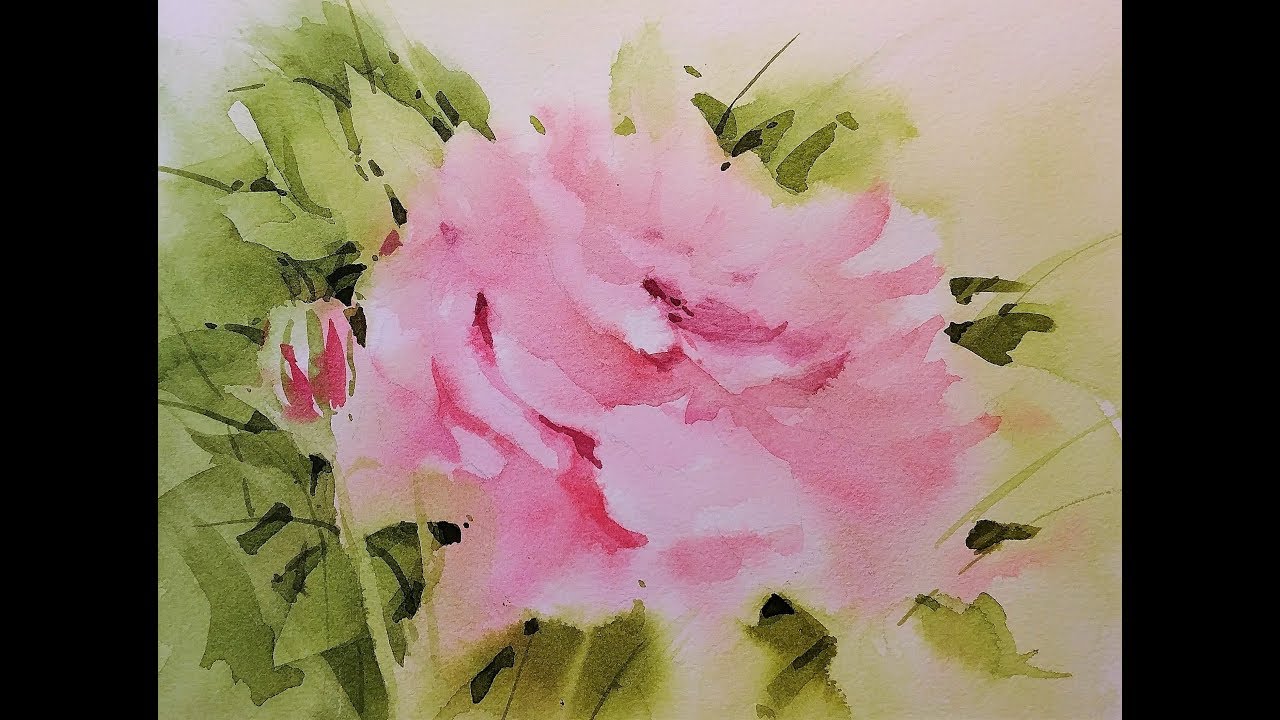 1280x720 Transparent Watercolor Negative Painting Demonstration Flower - Transparent Watercolor