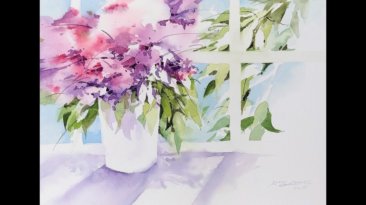 1280x720 Transparent Watercolor Negative Painting Demonstration Through - Transparent Watercolor