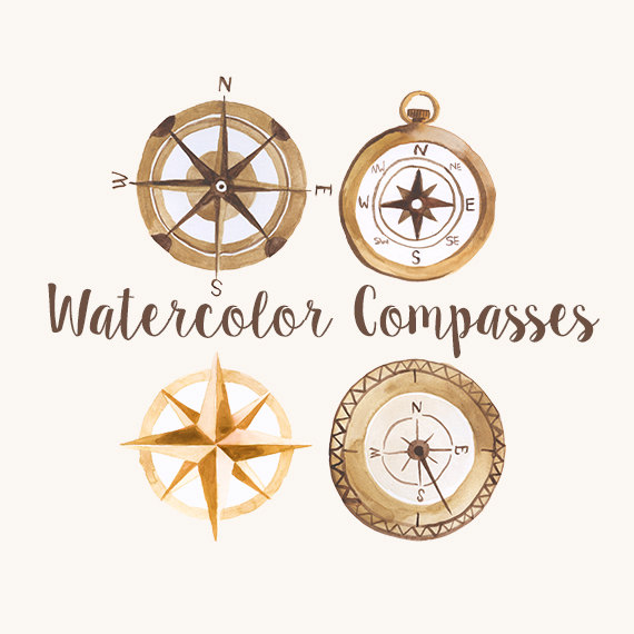 570x570 Collection Of Free Compassed Clipart Watercolor. Download On Ubisafe - Transparent Watercolor Wheel