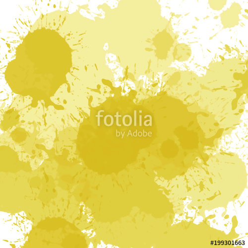 500x500 Yellow Watercolor Transparent Ink Splotch Pattern, Vector - Transparent Yellow Watercolor