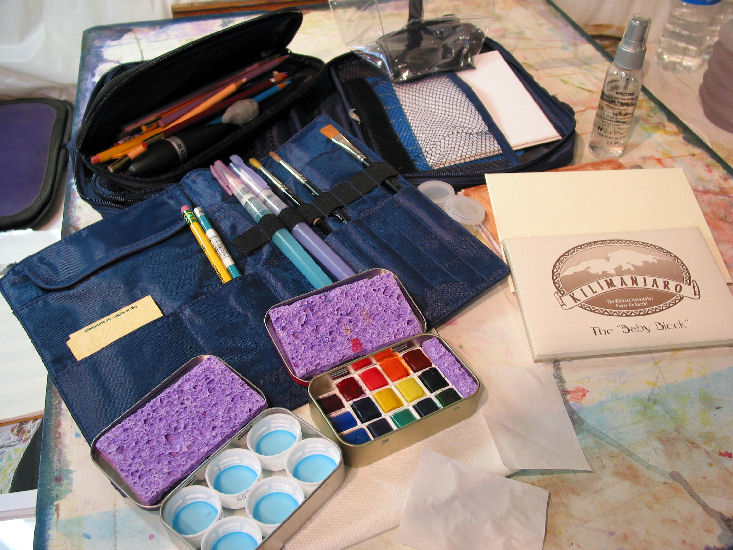 733x550 Traveling With Watercolors [Archive] - Travel Watercolor Set