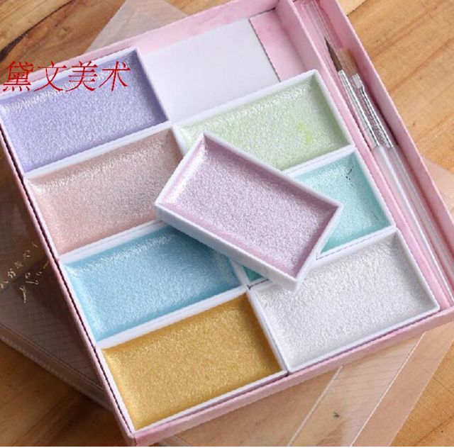 640x632 Buy 8 Colors Aquarelle Fine Watercolor Solid - Travel Watercolor Set