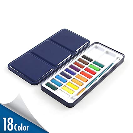 425x425 Watercolor Paint Set With Paintbrush Included 18 - Travel Watercolor Set