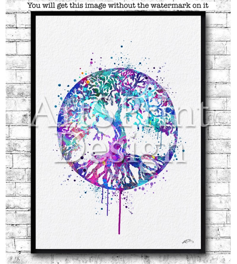 800x888 Tree Of Life Watercolor - Tree Of Life Watercolor