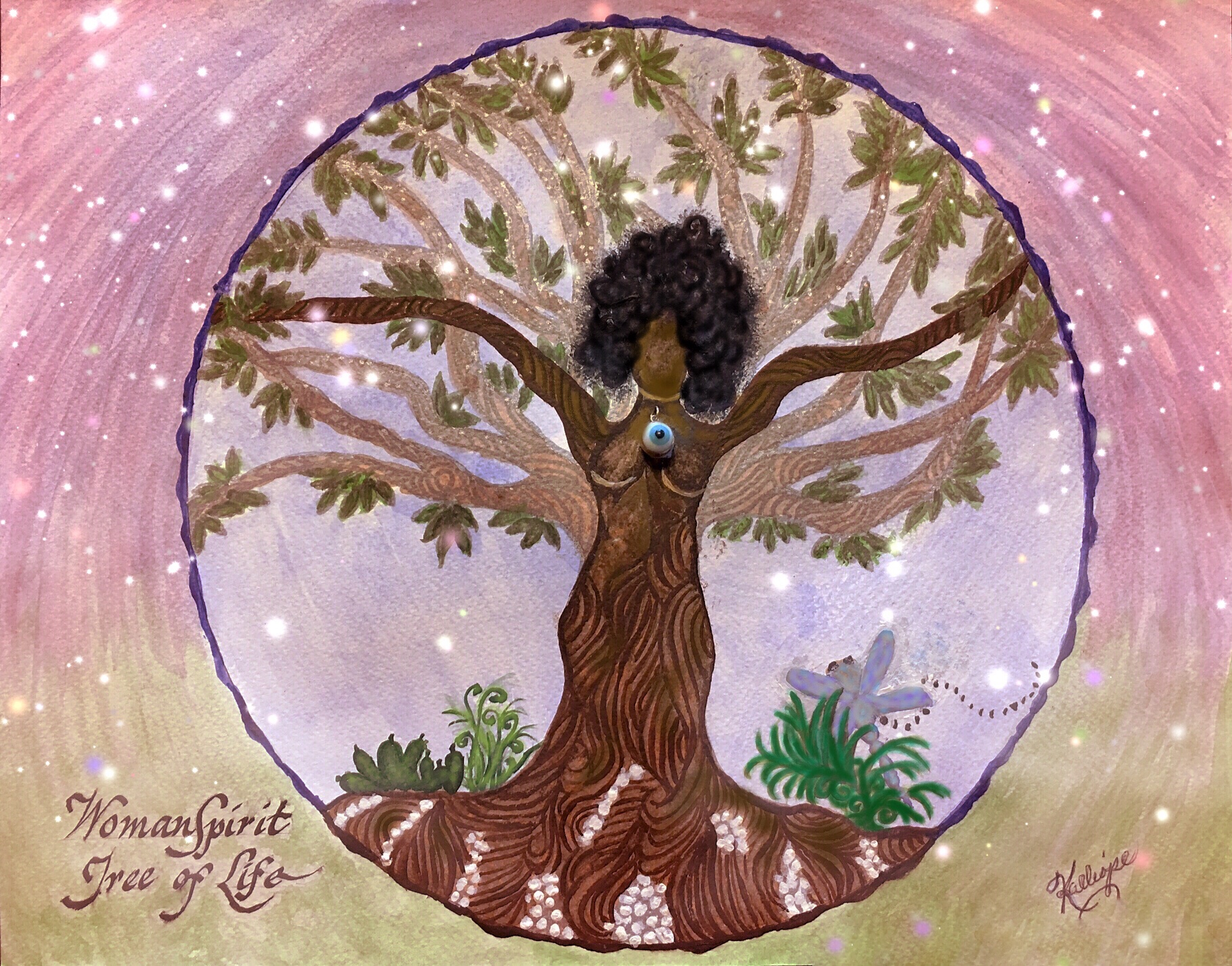 1820x1428 Womanspirit Tree Of Life Watercolor Art God Of The Sparrow - Tree Of Life Watercolor