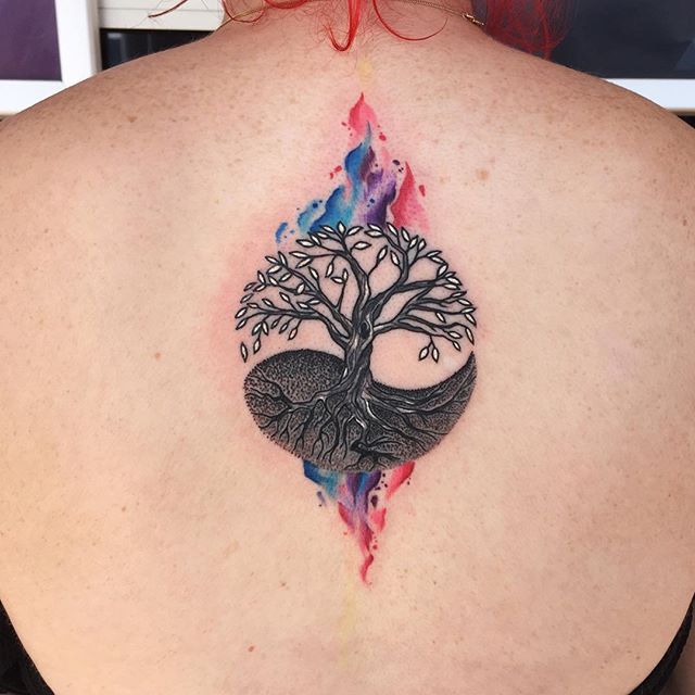 640x640 25 Creative Tree Watercolor Tattoo Ideas Tattoozza - Tree Of Life Watercolor