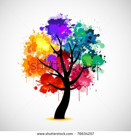 450x470 Colorful Tree Of Life Tattoos - Tree Of Life Watercolor
