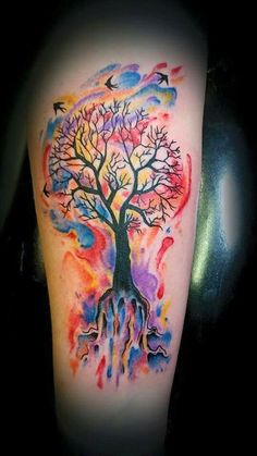 236x419 Resultado De Imagen Para Watercolor Tattoo Tree Of Life Ink - Tree Of Life Watercolor Tattoo