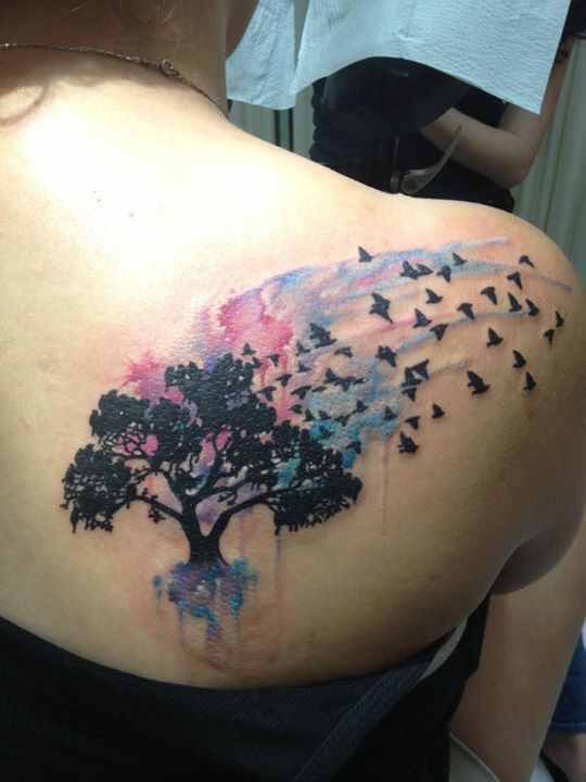 540x720 Tree Of Life Watercolor Tattoo Tattoos Watercolour - Tree Of Life Watercolor Tattoo