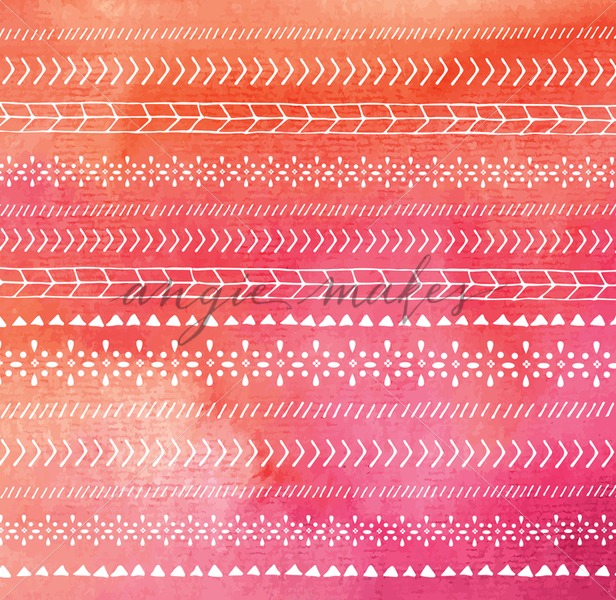 616x600 Red Tribal Watercolor Background - Tribal Watercolor