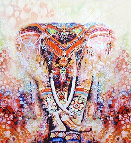 459x500 Tribal Watercolor Boho Elephant Tapestry Duvet Bed Set Gogetglam - Tribal Watercolor