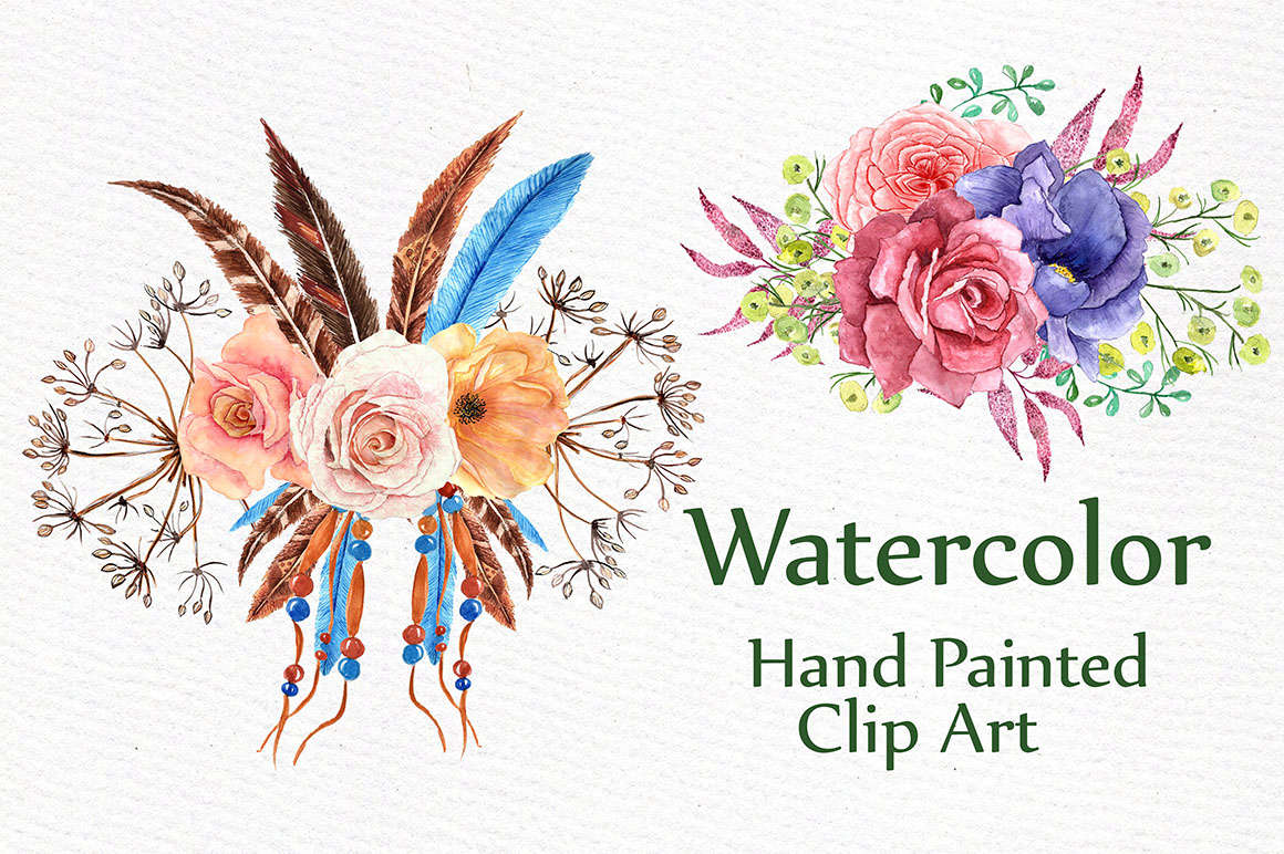 1160x772 Watercolor Tribal Set - Tribal Watercolor